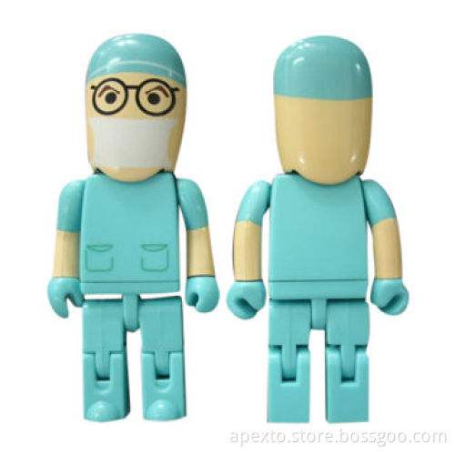 Doctor USB Flash Drives with 8GB or 16GB Capacity, ABS Material, Supports Plug-and-play Function